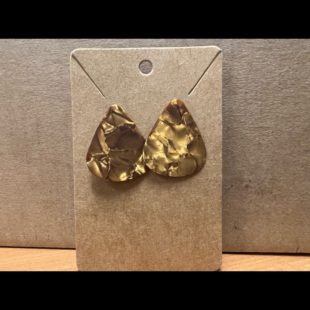 Rock and roll fans, unique guitar pick earrings